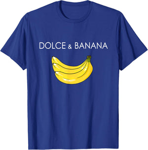 Dolce and Banana Funny Banana Fruit Funny Graphic Design T-Shirt - T-Shirt | Royal