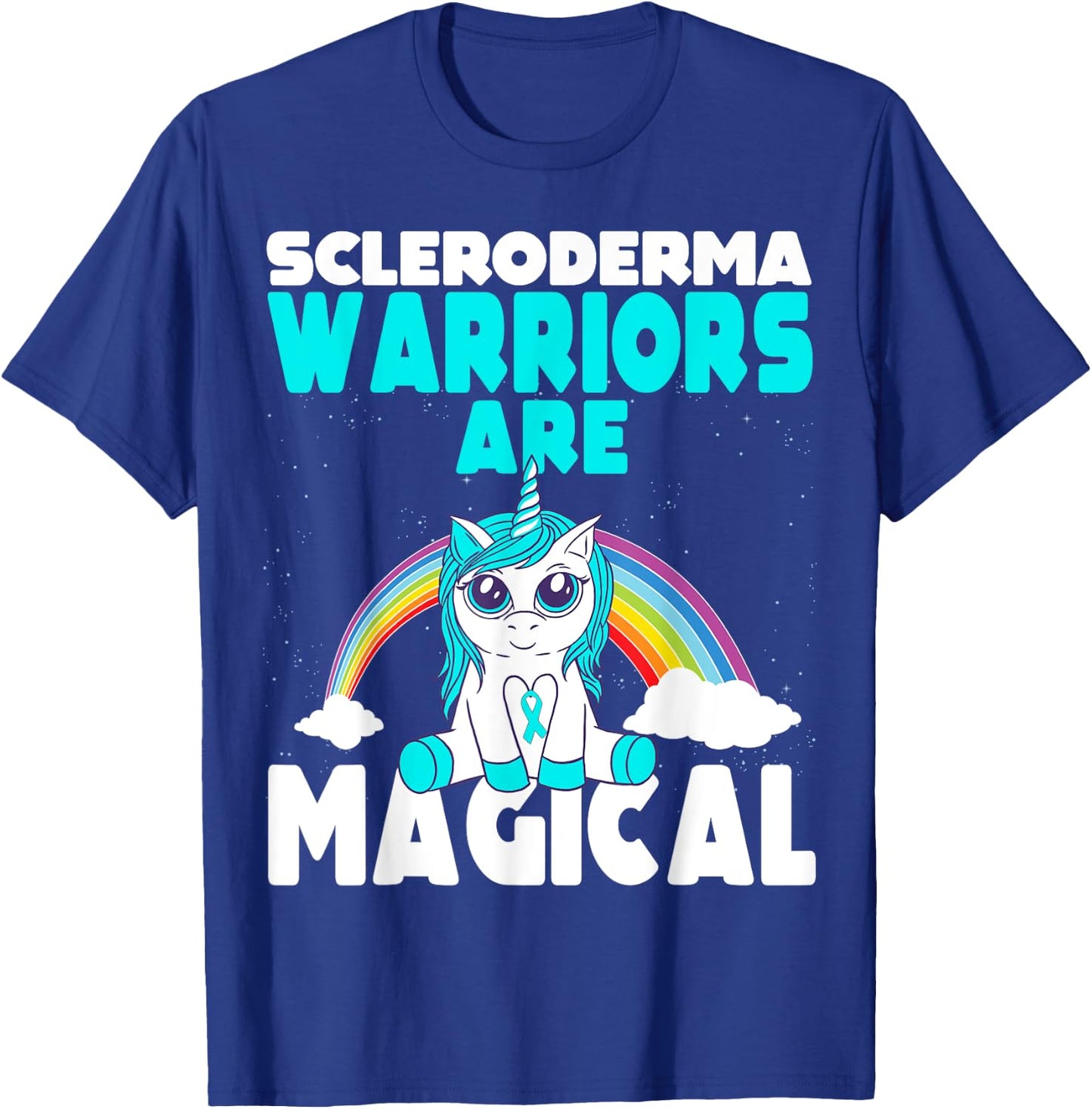 Scleroderma Awareness Disease Warriors are magical Unicorn T-Shirt - T-Shirt | Royal