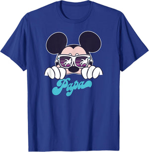 Disney Mickey and Friends Cool Mickey Summer Vibes Papa Logo T-Shirt - T-Shirt | Royal