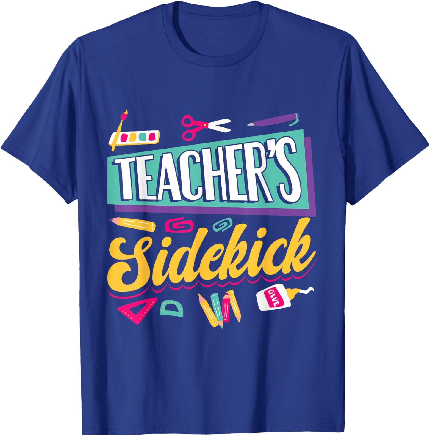 Teacher's Sidekick Teacher Assisting Teaching Assistant T-Shirt - T-Shirt | Royal