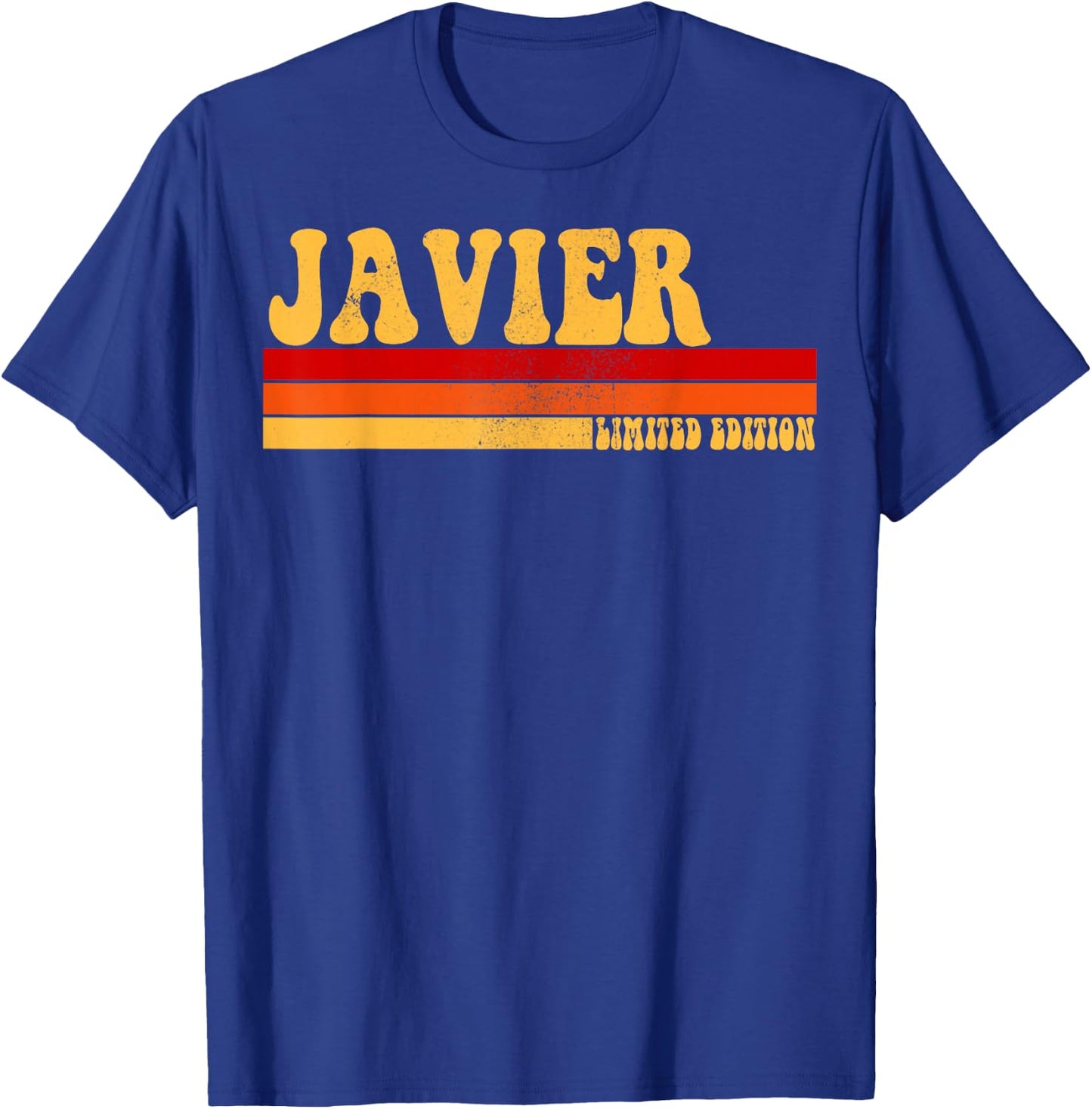 JAVIER Name Personalized Idea Men Retro Vintage JAVIER T-Shirt - T-Shirt | Royal