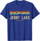 Jenny Lake Vintage Mountains Hiking Camping Wyoming Retro T-Shirt - T-Shirt | Royal