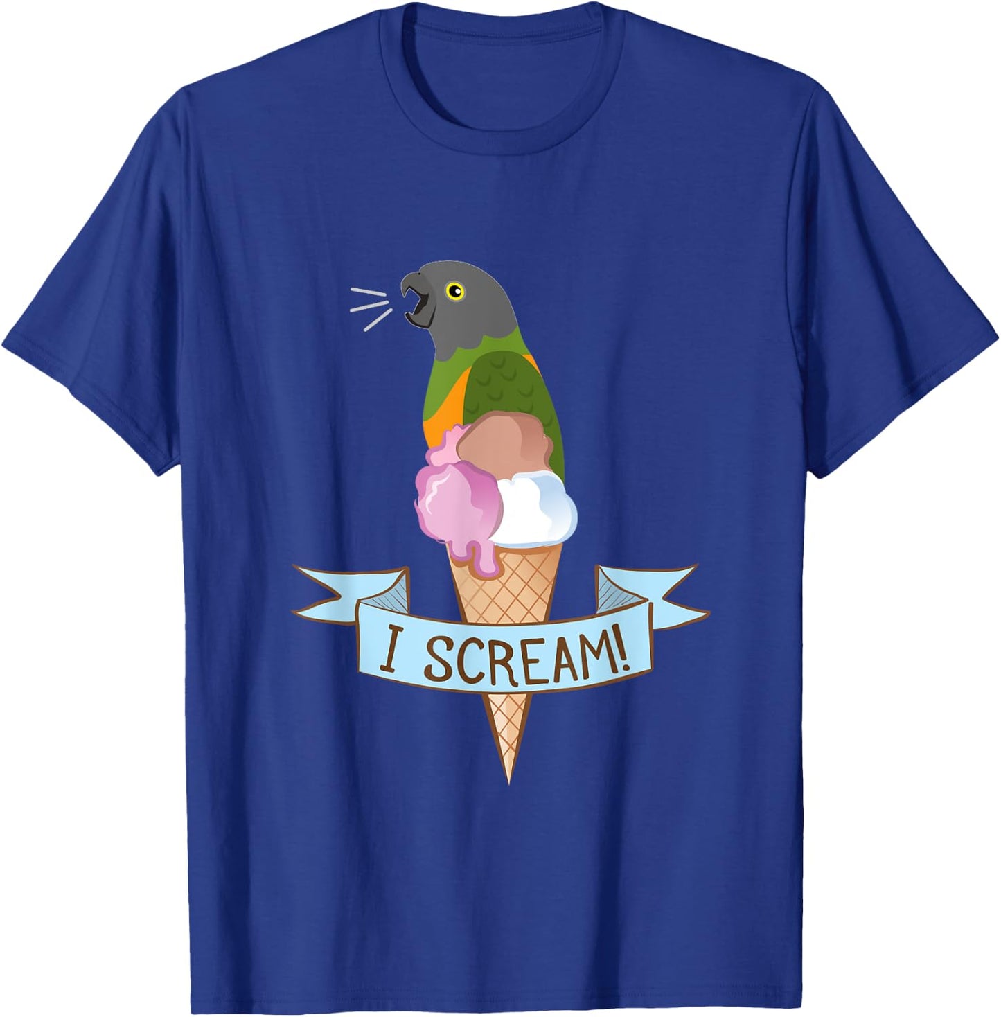 Senegal Parrot Ice Cream T-Shirt - T-Shirt | Royal