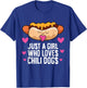 Just A Girl Who Loves Chili Dogs T-Shirt - T-Shirt | Royal