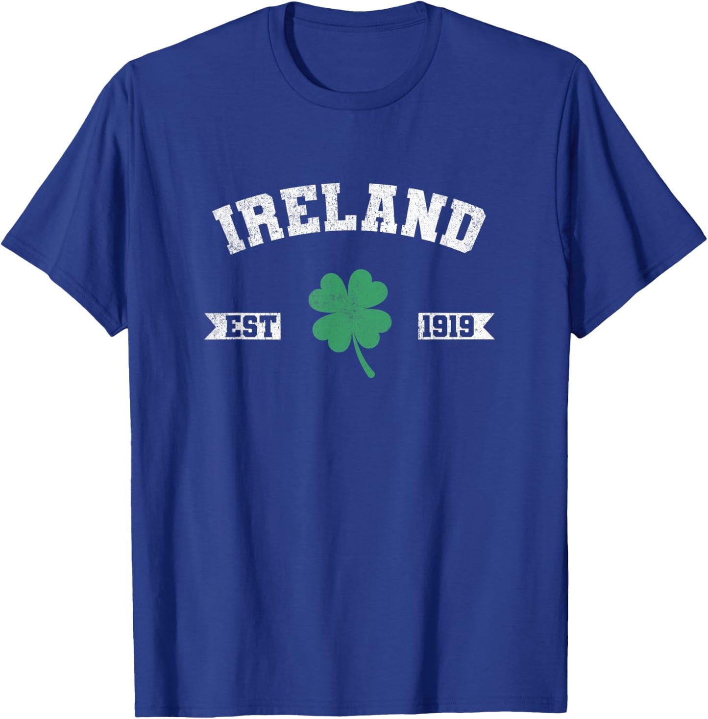 Ireland Est. 1919 Shamrock Irish Lucky T-Shirt - T-Shirt | Royal