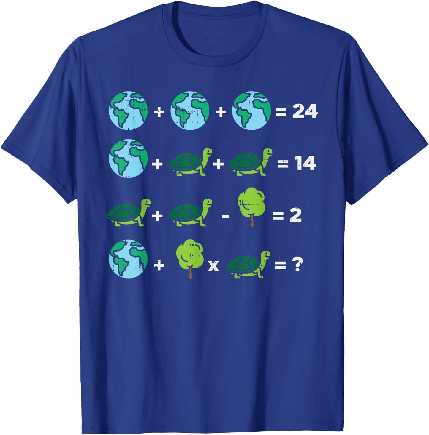 Earth Day Order Of Operations Quiz Funny Math Teacher Gift Men Women Girls Kids T-Shirt - T-Shirt | Royal