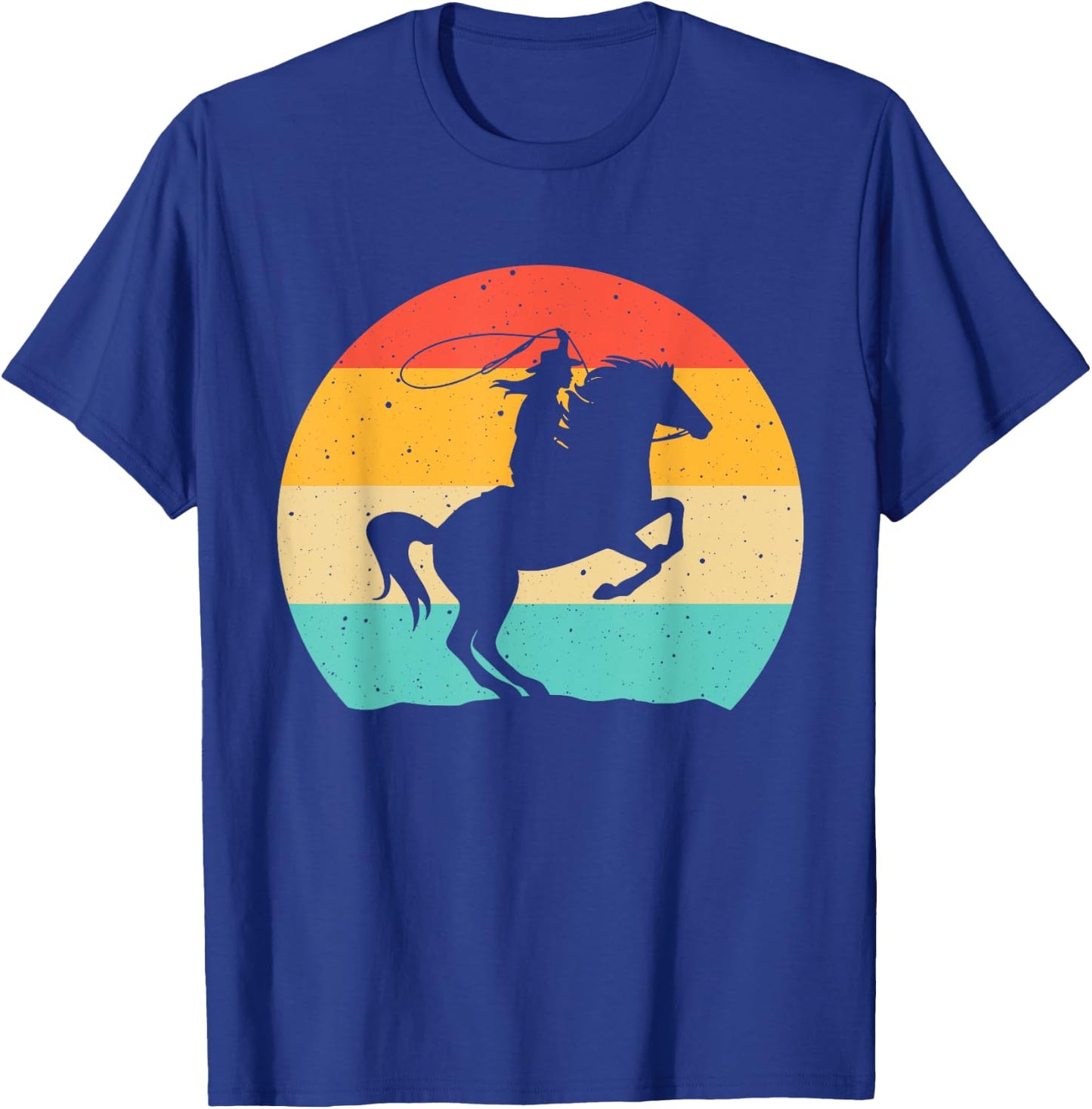 Funny Retro Western Cowgirl Gift Girl Horse Riding Women T-Shirt - T-Shirt | Royal