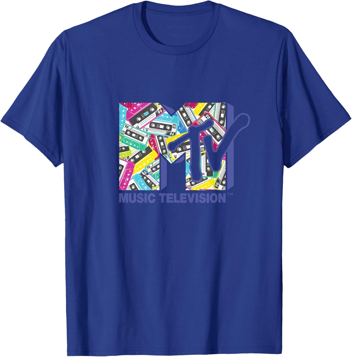 Mademark x MTV - The official MTV Logo with the classic 80s tapes T-Shirt - T-Shirt | Royal