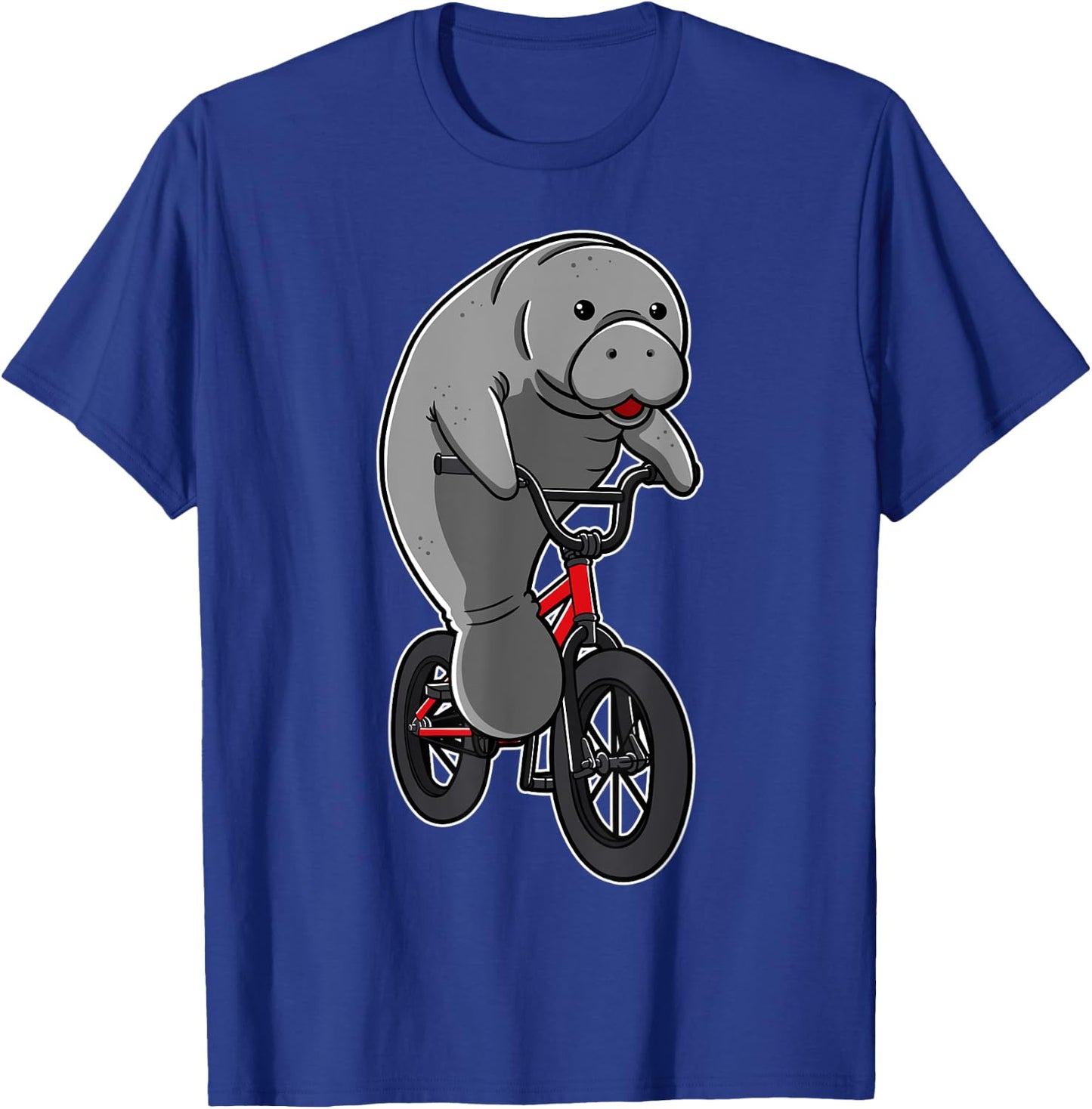 Manatees Sea Cows Dugong Biker Cyclist Floaty Potatoes Gift T-Shirt - T-Shirt | Royal