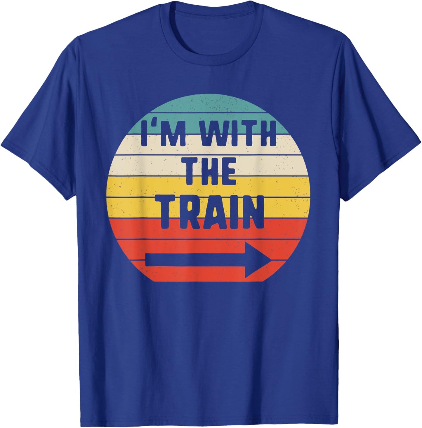 I'm With train Halloween Matching Couple Costume Vintage T-Shirt - T-Shirt | Royal