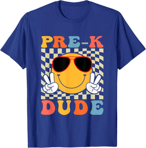 1st Day First Day of Pre-k Dude Back To School Pre-k Boys T-Shirt - T-Shirt | Royal