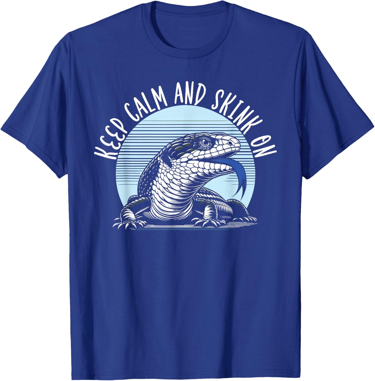 Blue Tongue Skink Lizard Lover Reptile Herpetology T-Shirt - T-Shirt | Royal