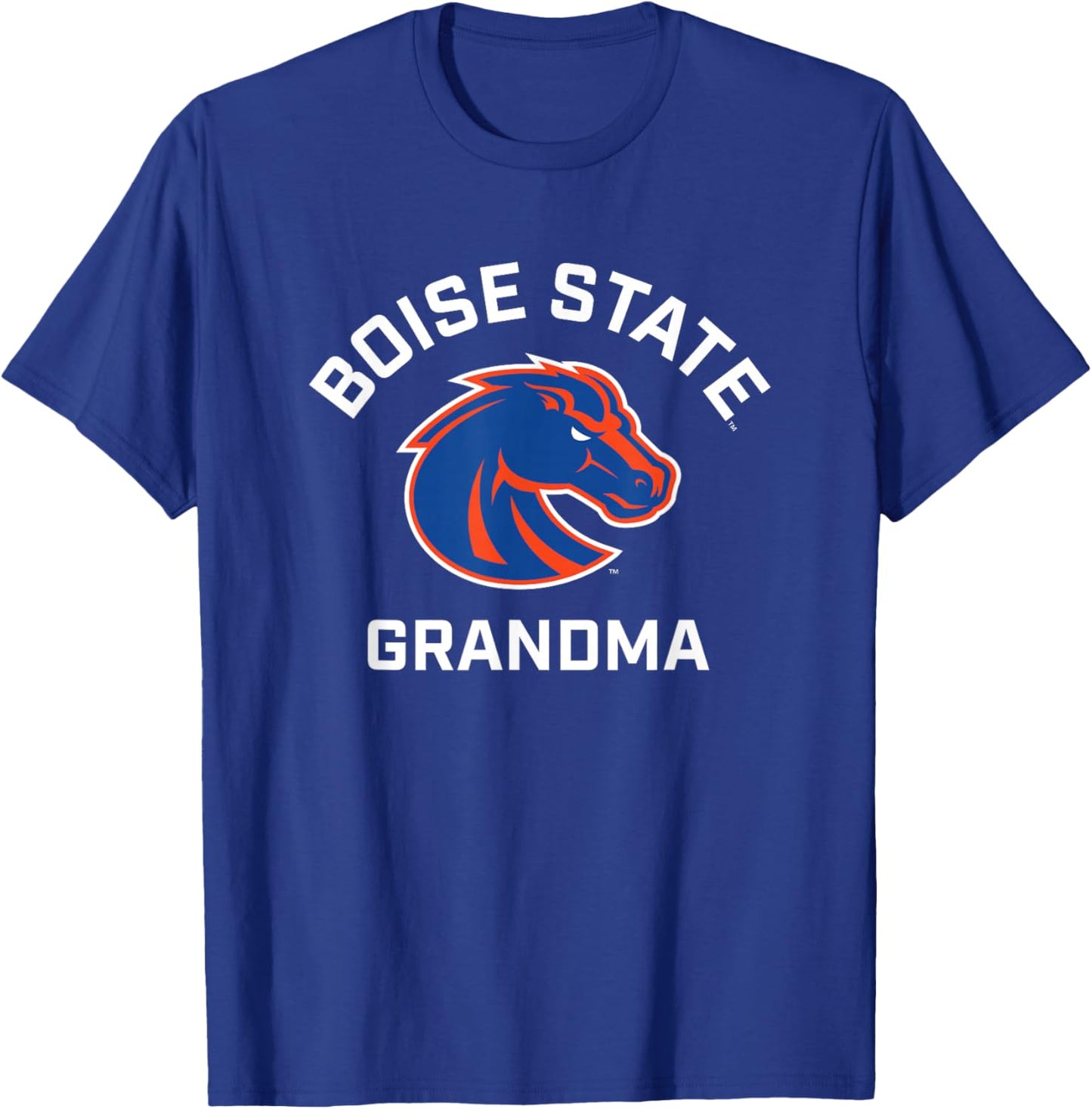 Boise State University BSU Broncos Arched Grandma T-Shirt - T-Shirt | Royal