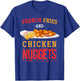 Funny Foodie Nuggets Lover Gift -Adult Chicken Nugget Black Small T-Shirt - T-Shirt | Royal