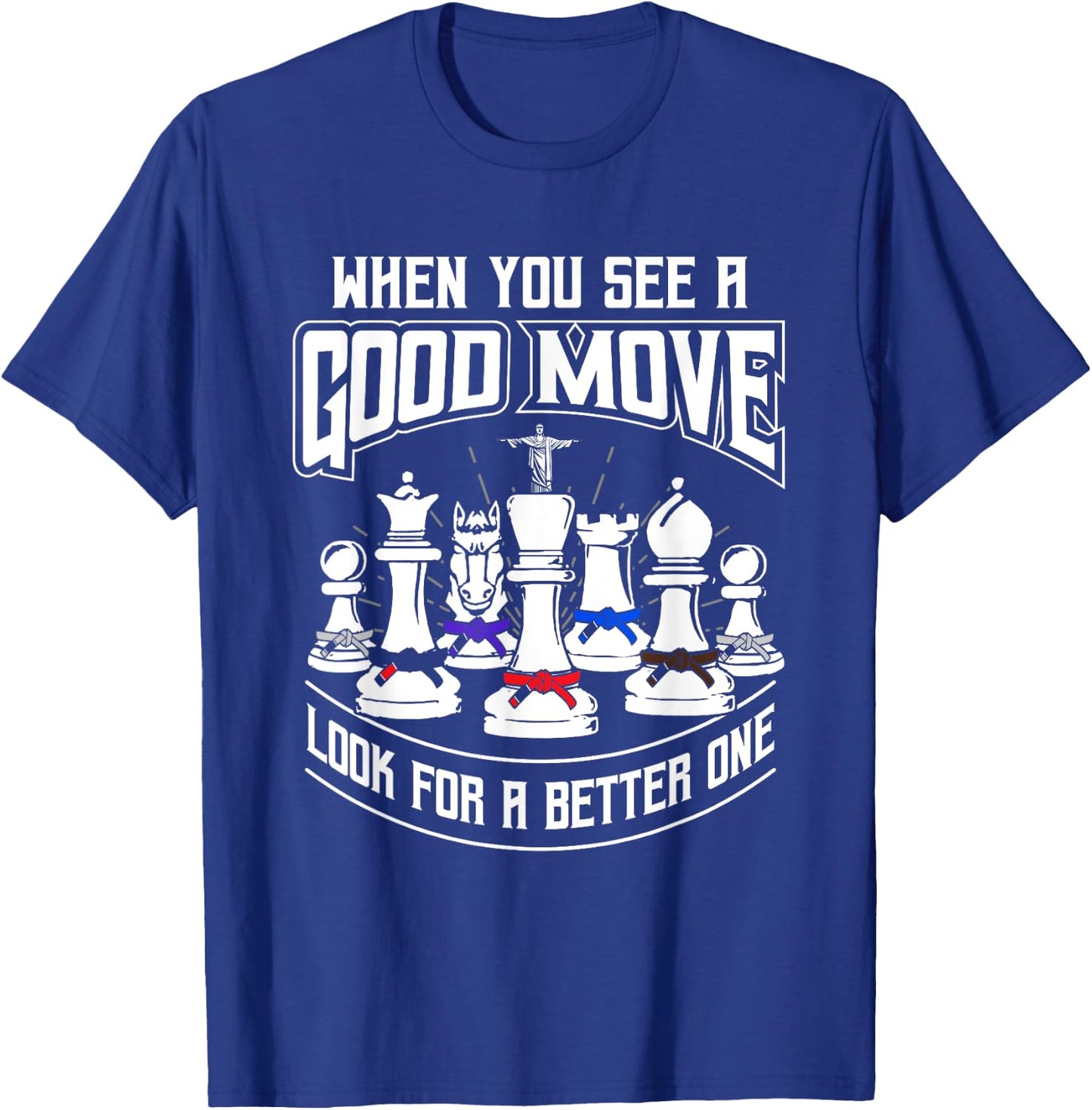 BJJ Chess - Brazilian Jiu-Jitsu and BJJ Gift T-Shirt - T-Shirt | Royal