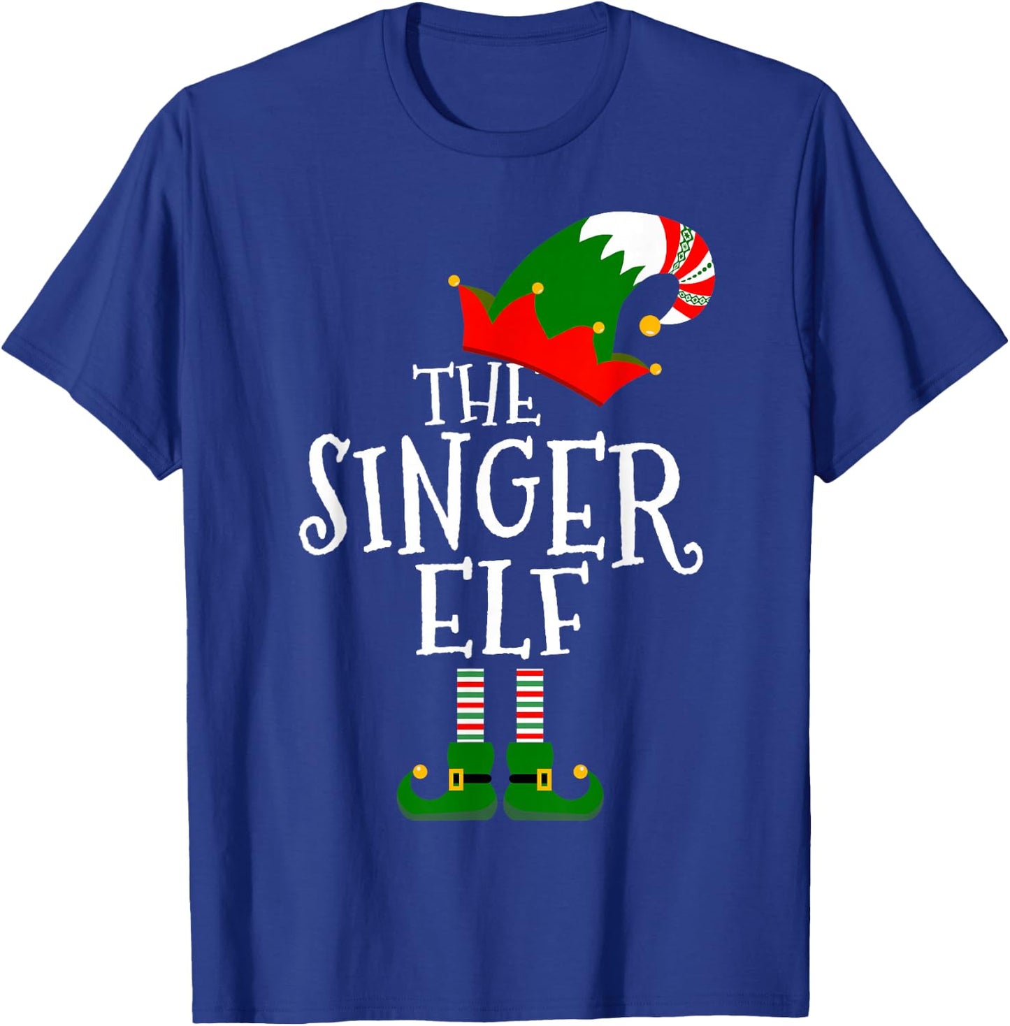 Funny The Singer Elf Matching Family Group Gift Christmas T-Shirt - T-Shirt | Royal