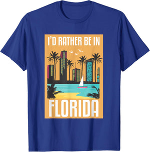 I'd Rather Be In Florida T-Shirt - T-Shirt | Royal