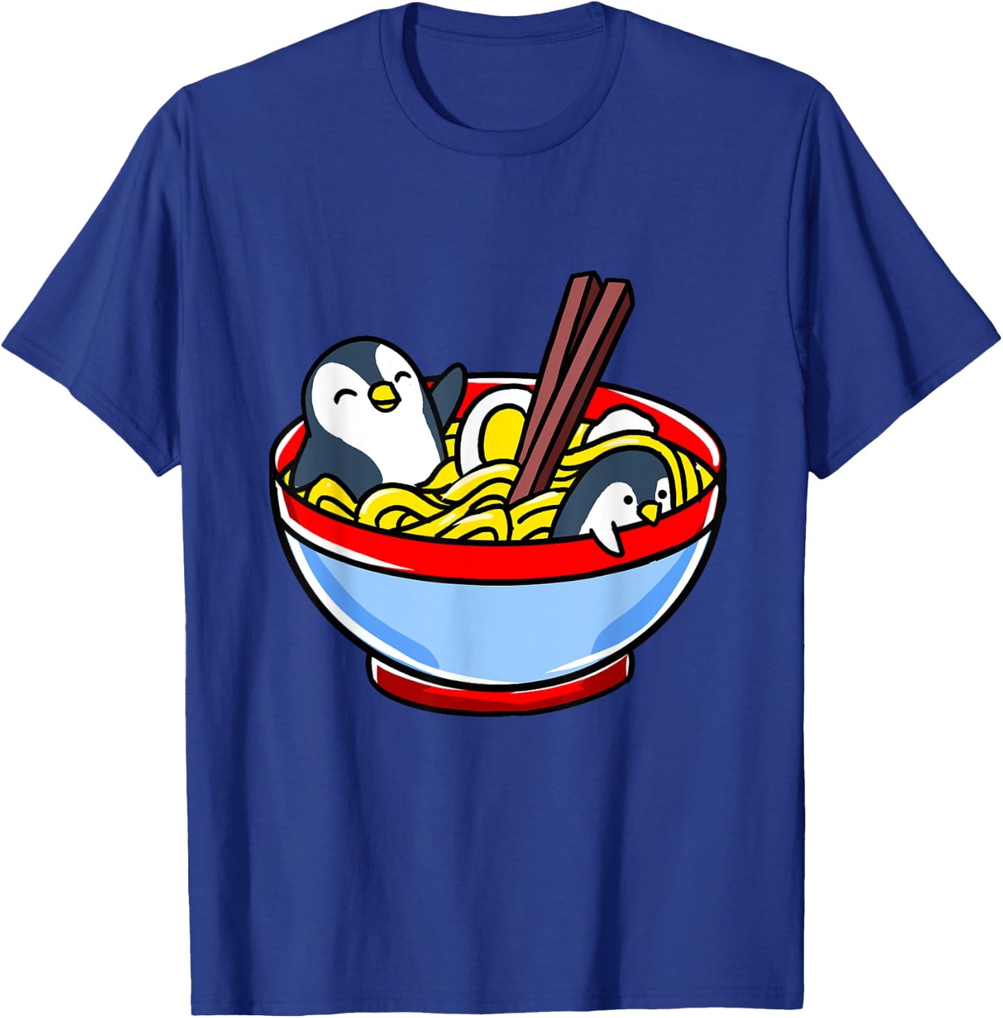 Kawaii Penguin Ramen Noodle T-Shirt - T-Shirt | Royal
