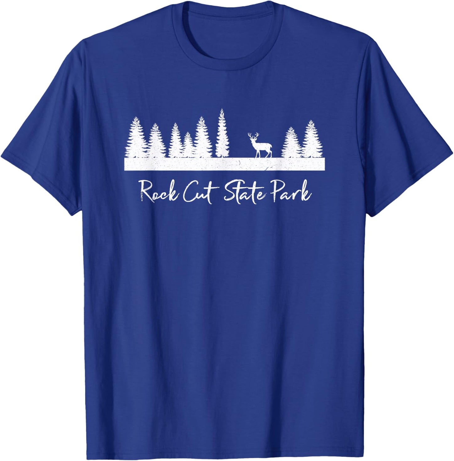 Rock Cut State Park Deer Camping Hiking Rustic Campround T-Shirt - T-Shirt | Royal