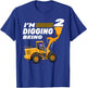2nd Birthday Shirt Bulldozer Tractor Construction Party T-Shirt - T-Shirt | Royal