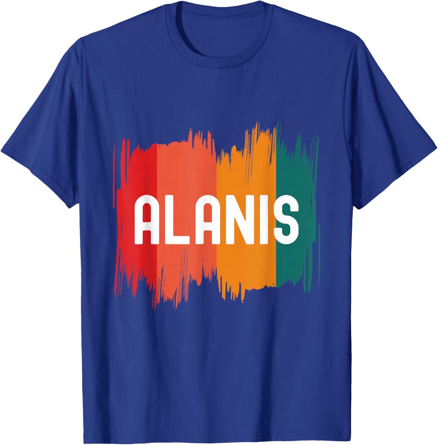 I Love Alanis Retro Sunset Personalized First Name T-Shirt - T-Shirt | Royal