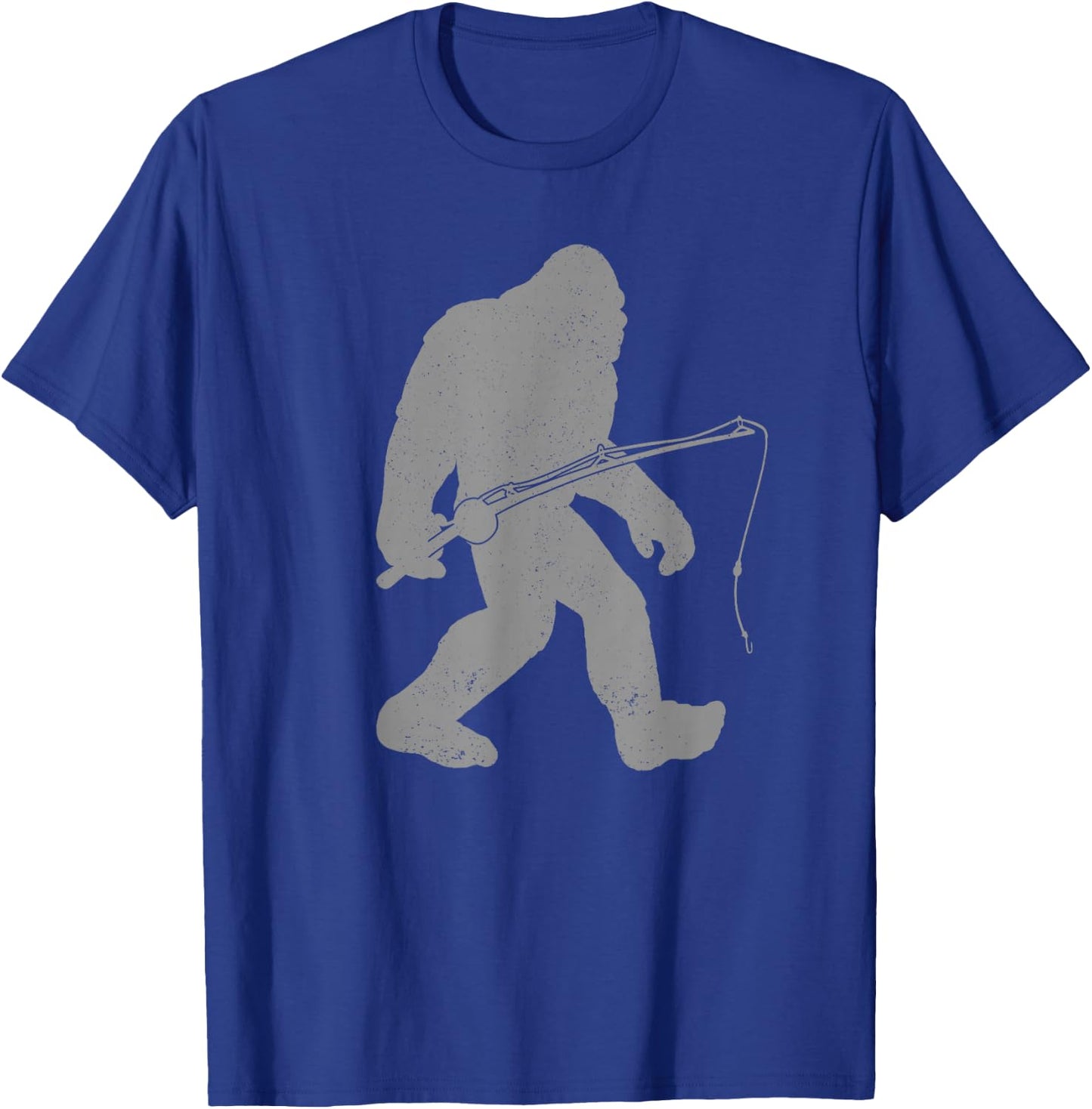 Fishing Bigfoot Funny Fishing Gift Men Youth Boys T-Shirt - T-Shirt | Royal