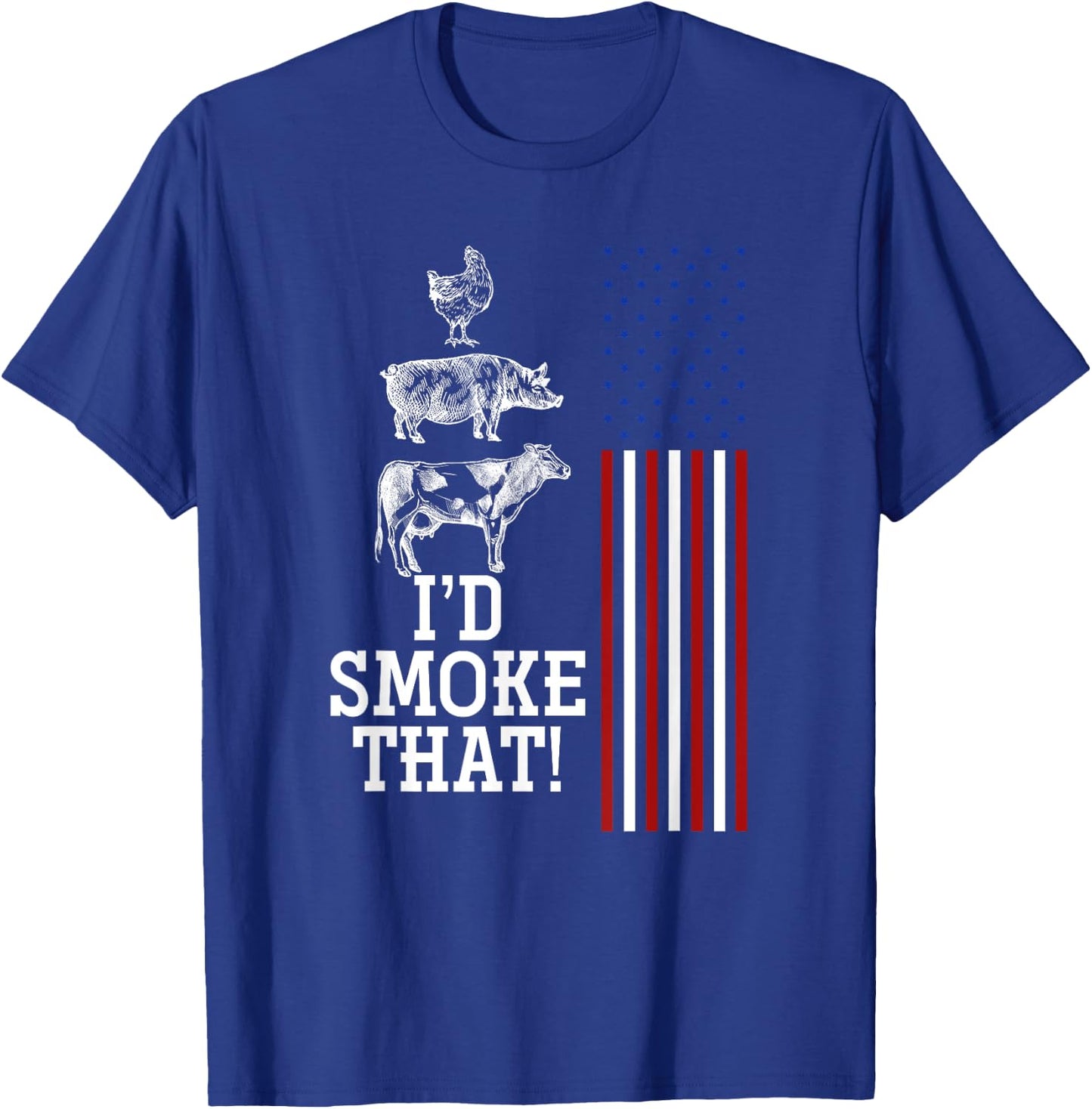 Id Smoke That Barbecue T-Shirt - T-Shirt | Royal