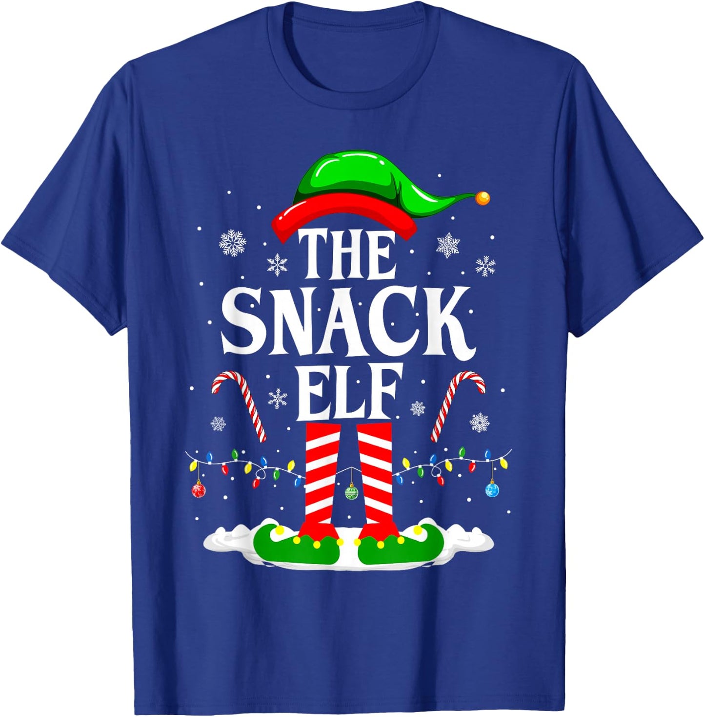 The Snack Elf Xmas Funny Matching Family Group Christmas T-Shirt - T-Shirt | Royal
