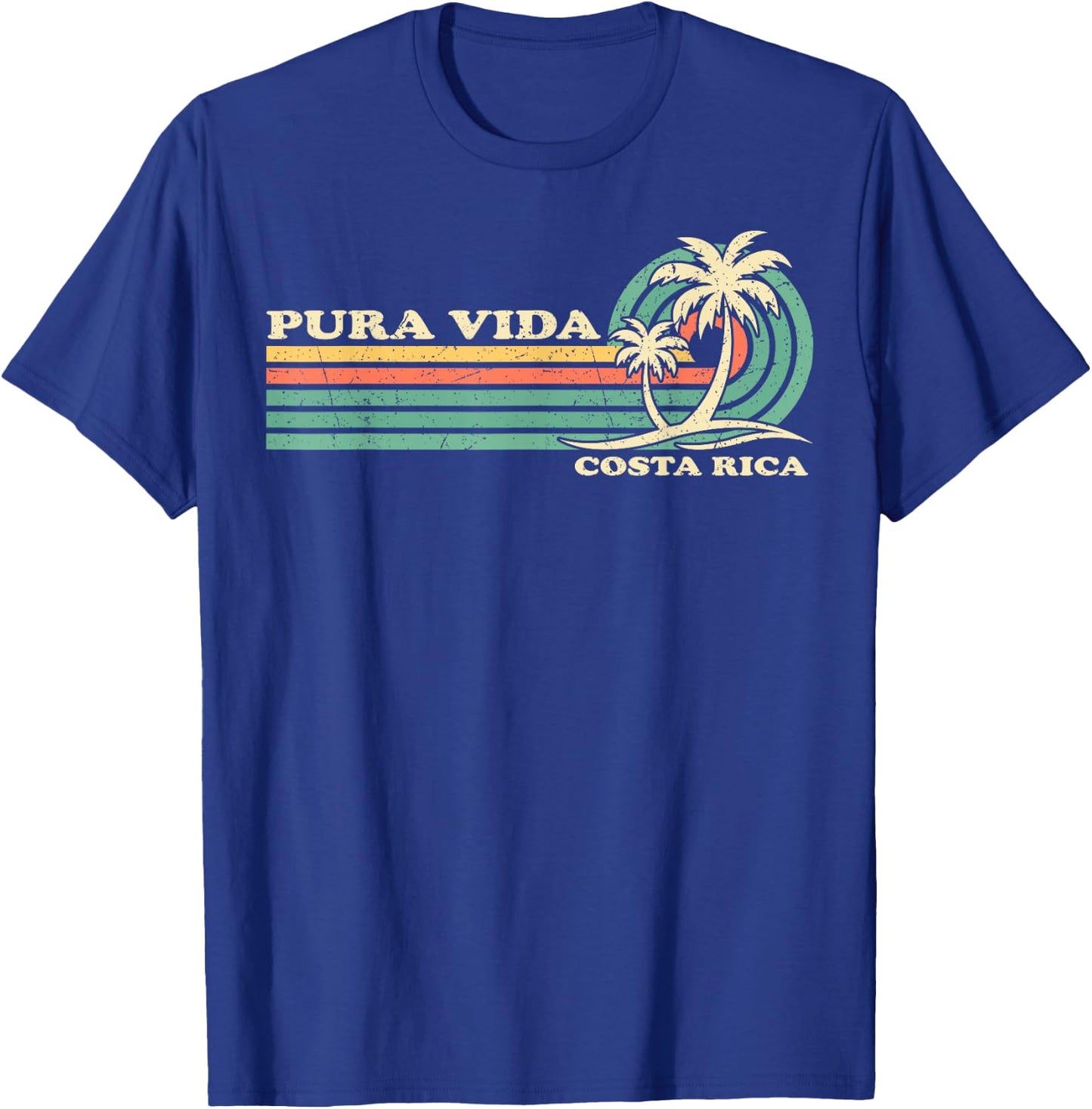 Retro Vintage Family Vacation Costa Rica Pura Vida Beach T-Shirt - T-Shirt | Royal