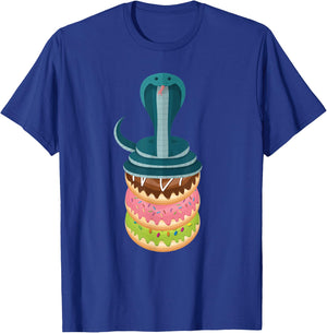 Snake Donut Cake Funny Snake T-Shirt - T-Shirt | Royal