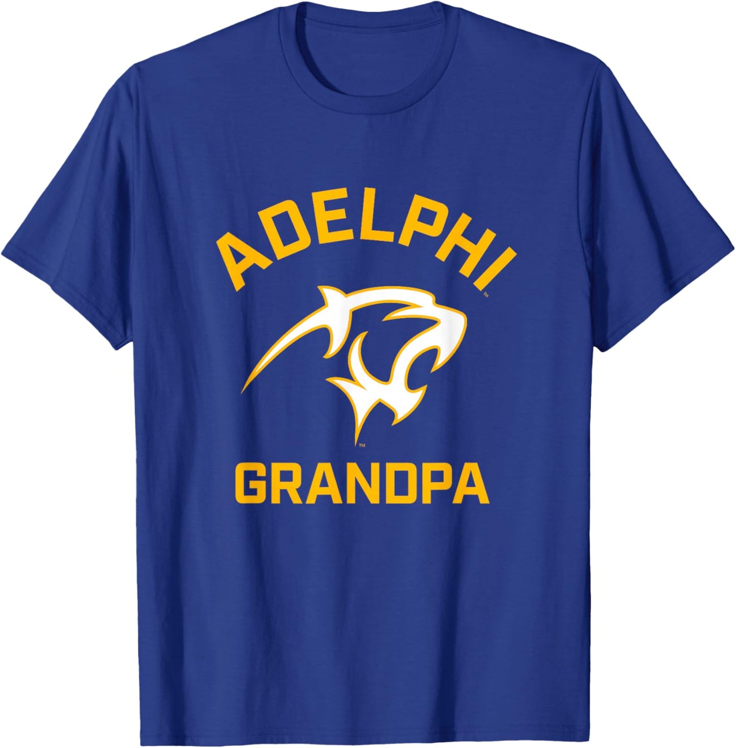 Adelphi University Panthers Arched Grandpa T-Shirt - T-Shirt | Royal