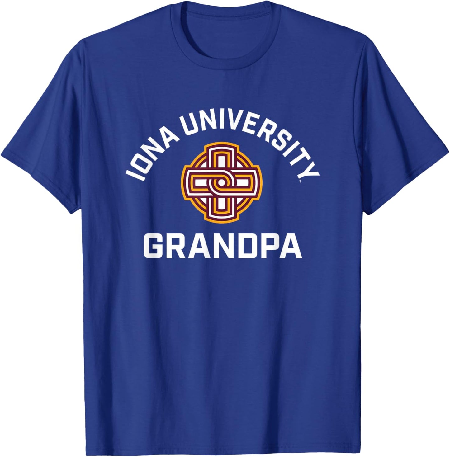 Iona University Gaels Arched Grandpa T-Shirt - T-Shirt | Royal