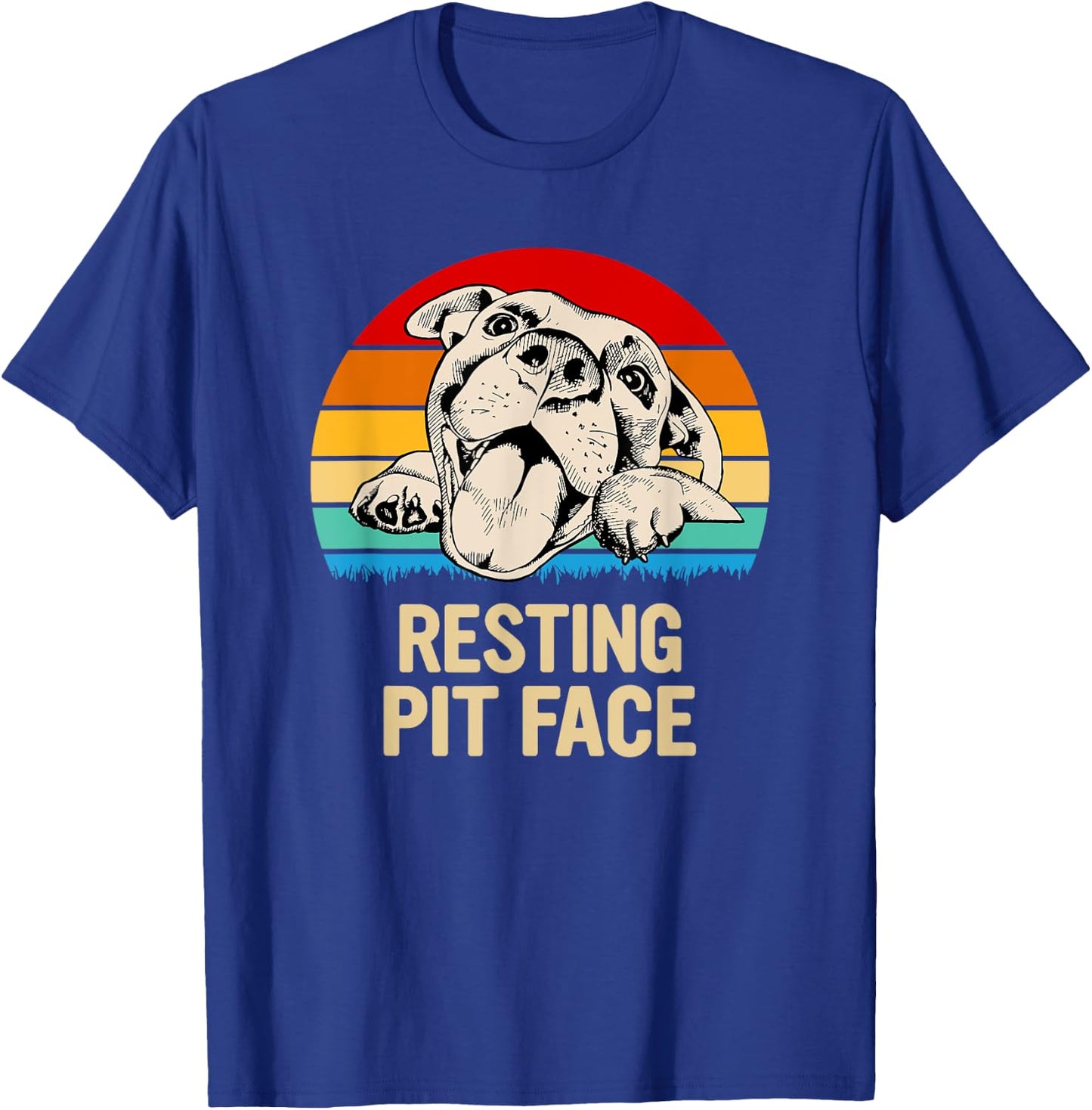 The Loyal Dog Apparel Co Resting Pit Face -Adults, Kids Black Small T-Shirt - T-Shirt | Royal