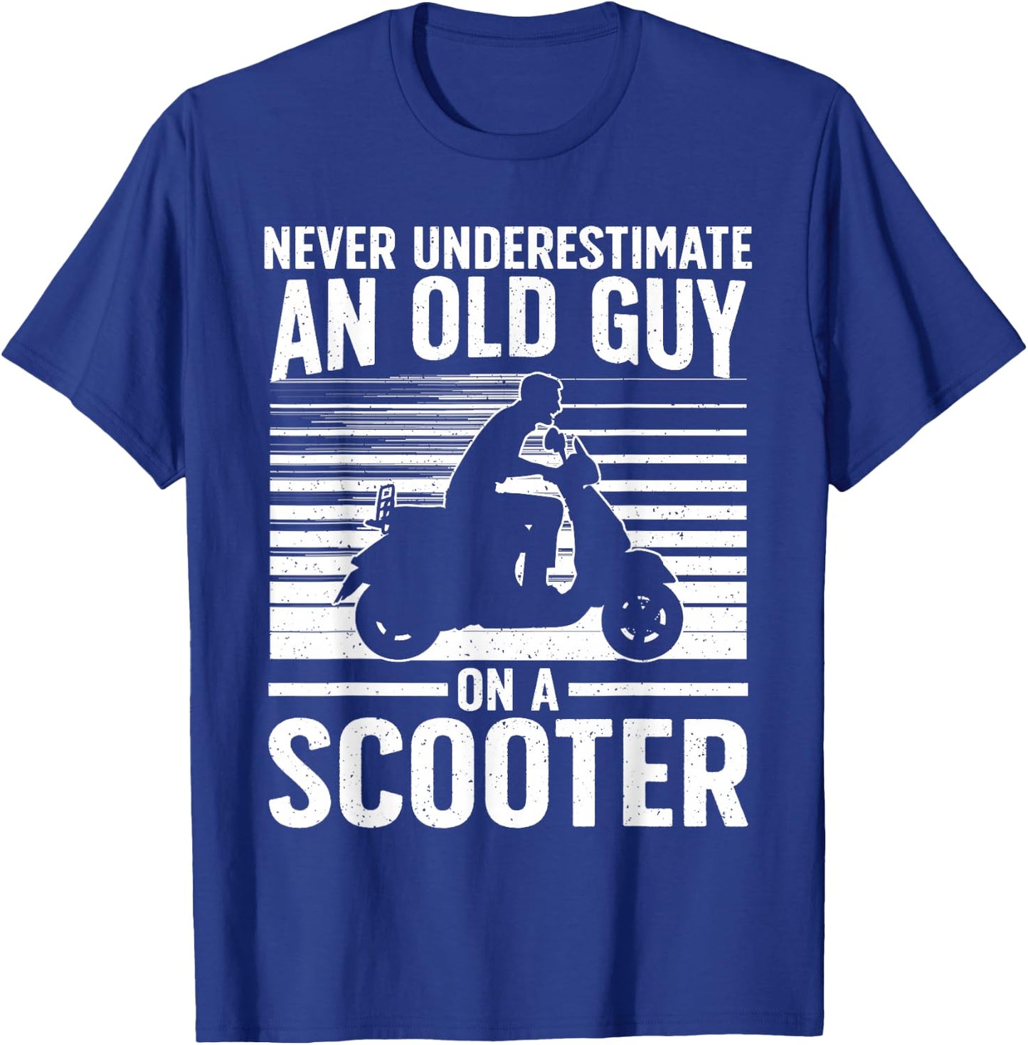 Funny Scooter Design for Grandpa Men Scooter Motorbike Lover T-Shirt - T-Shirt | Royal