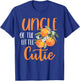 Uncle Little Cutie Baby Shower Orange 1st Birthday Party T-Shirt - T-Shirt | Royal