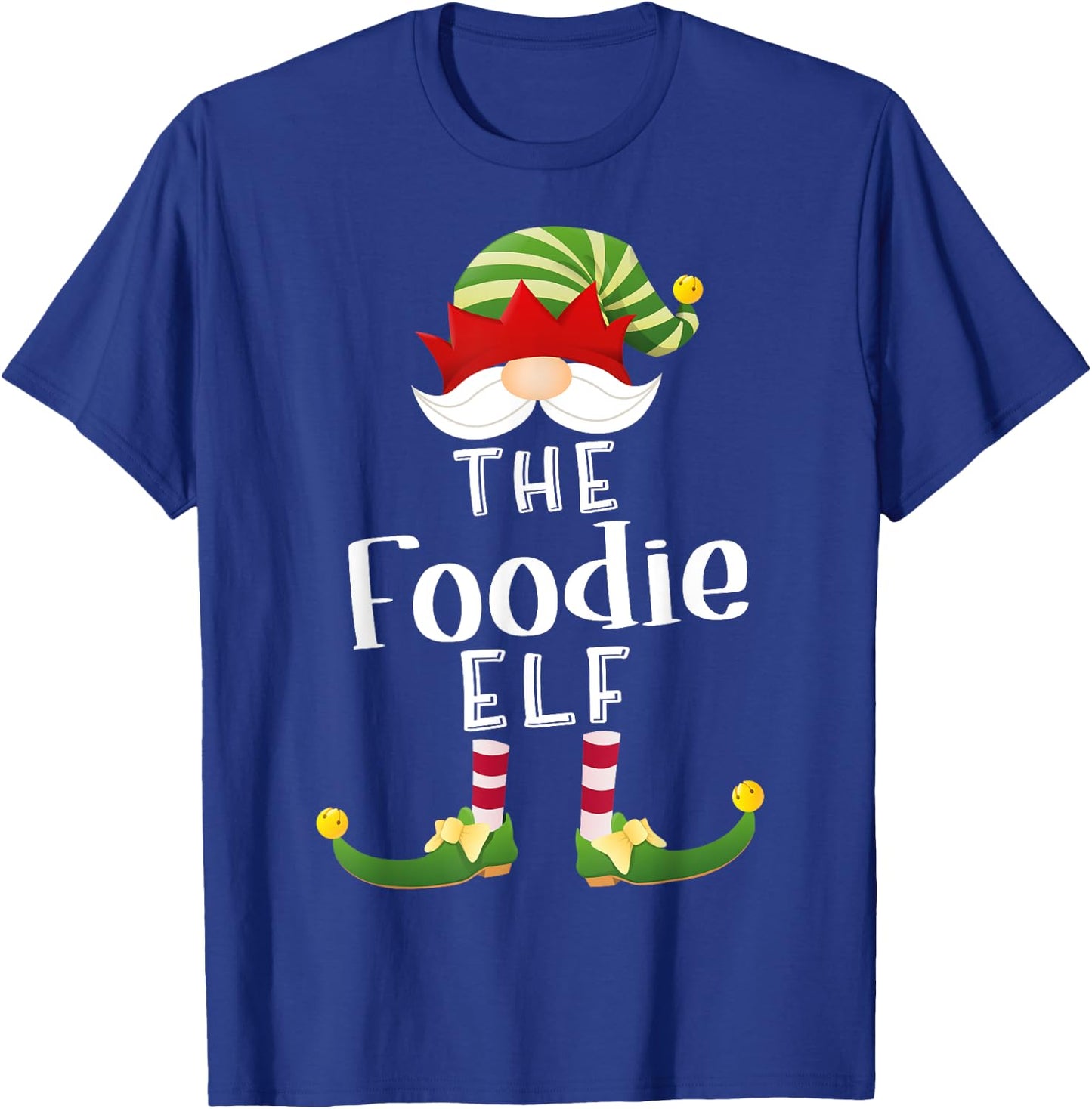 Foodie Elf Group Christmas Funny Pajama Party T-Shirt - T-Shirt | Royal