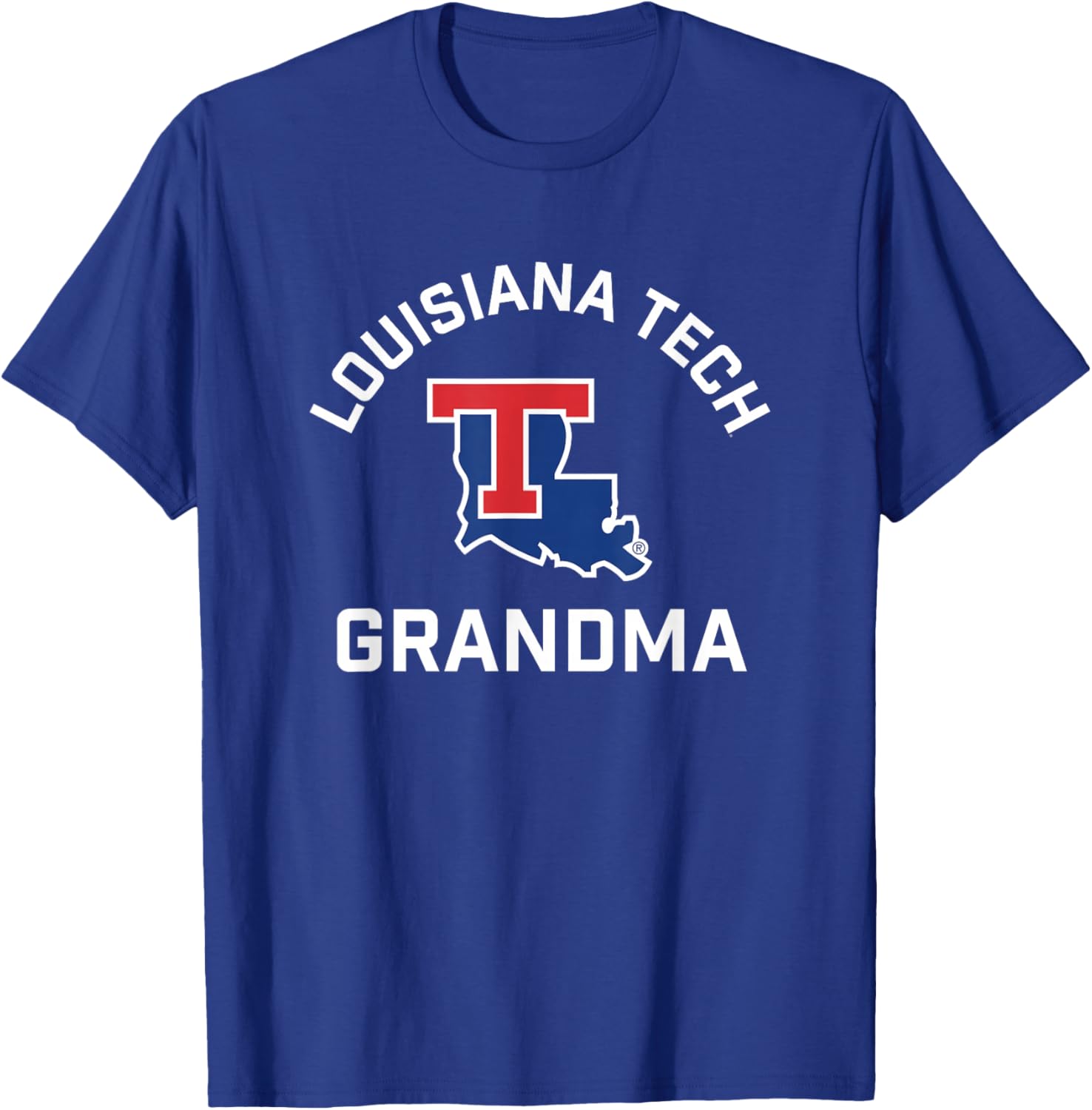 Louisiana Tech Bulldogs Arched Grandma T-Shirt - T-Shirt | Royal