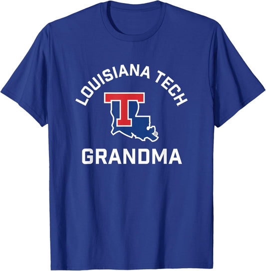 Louisiana Tech Bulldogs Arched Grandma T-Shirt - T-Shirt | Royal