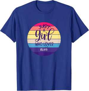 Vintage Just A Girl Loves Elvis T-Shirt - T-Shirt | Royal