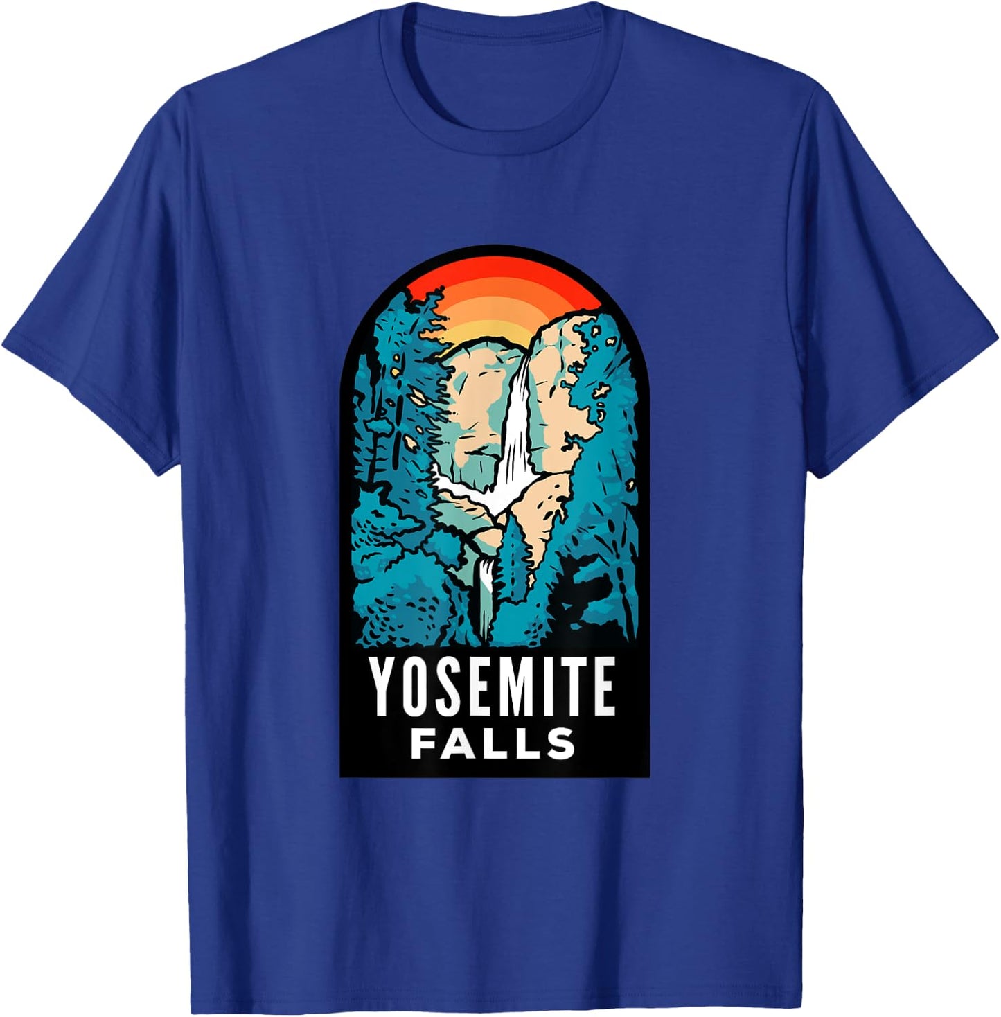 Yosemite Falls Retro T-Shirt - T-Shirt | Royal
