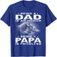 Being a DAD is an HONOR Being a PAPA is PRICELESS Grandpa T-Shirt - T-Shirt | Royal