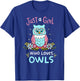Just A Girl Who Love Owls Cute Owl Lover Gift T-Shirt - T-Shirt | Royal