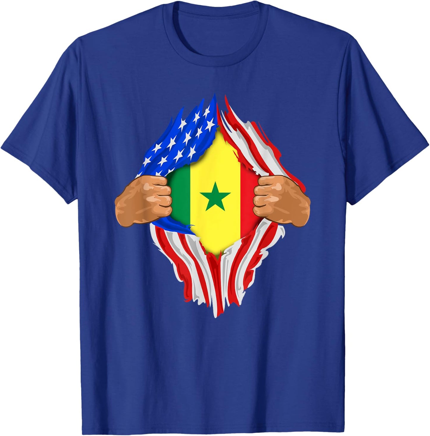 Senegalese Blood Inside Me | Senegal Flag Gift T-Shirt - T-Shirt | Royal