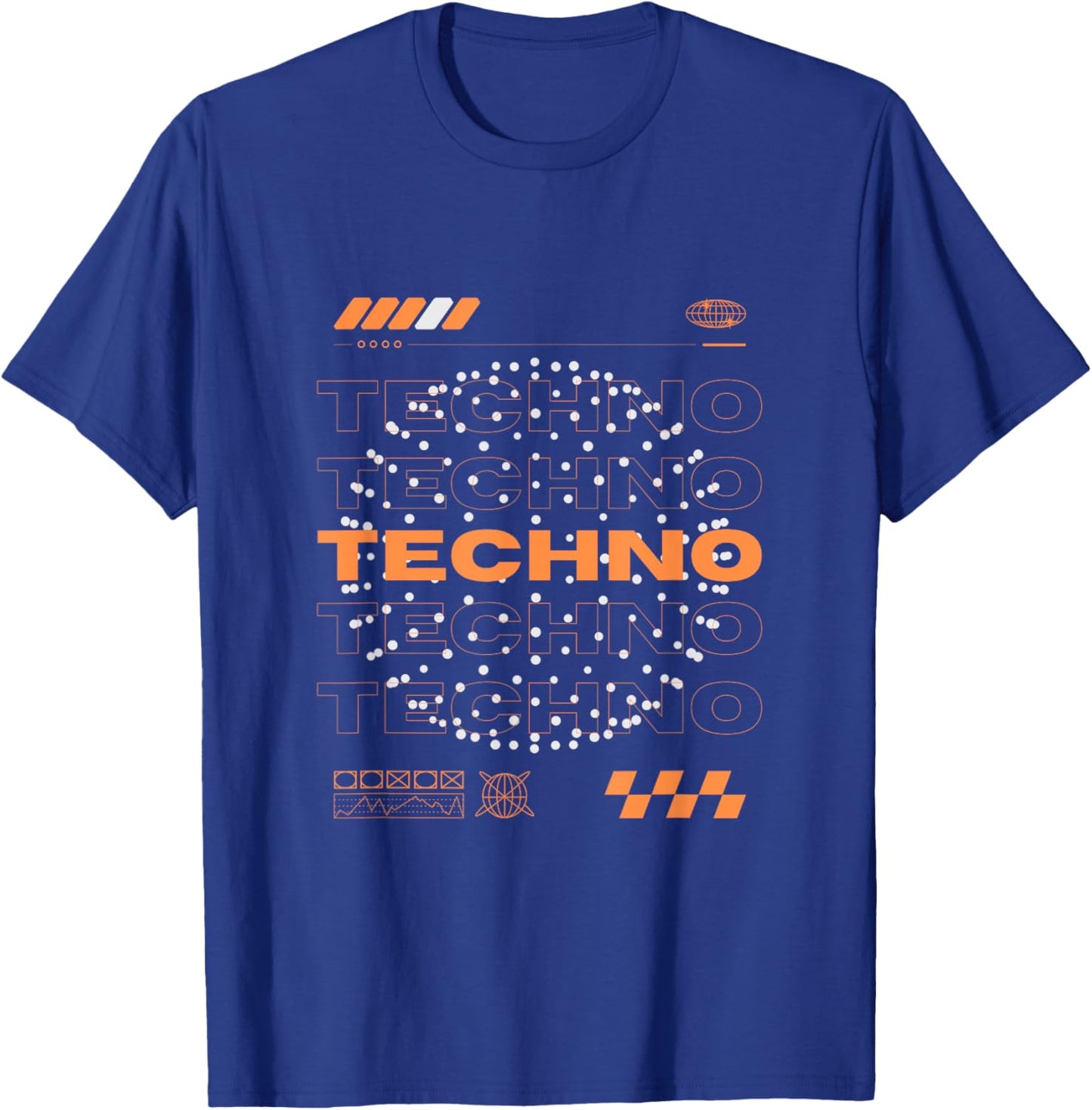 Raver Bloc Techno Orb EDM Rave - -Adults, Kids, Black, Short Sleeve, Small, Polyester, Modern, Unique Design T-Shirt - T-Shirt | Royal