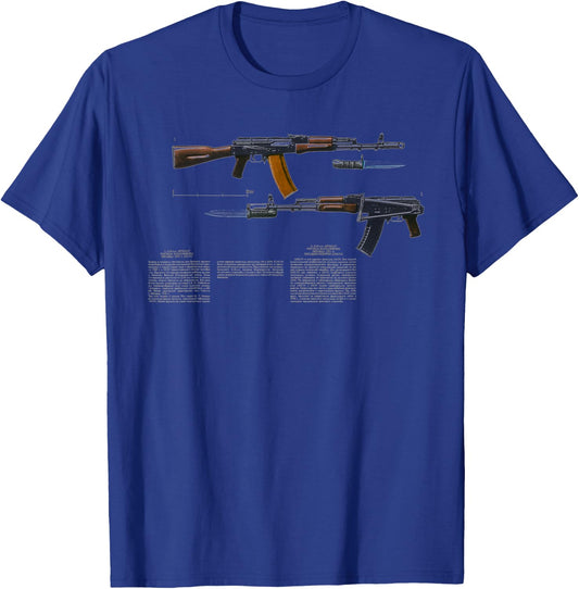 AK-74 Kalash Kalashnikov SOVI8 Vintage Propaganda T-Shirt - T-Shirt | Royal