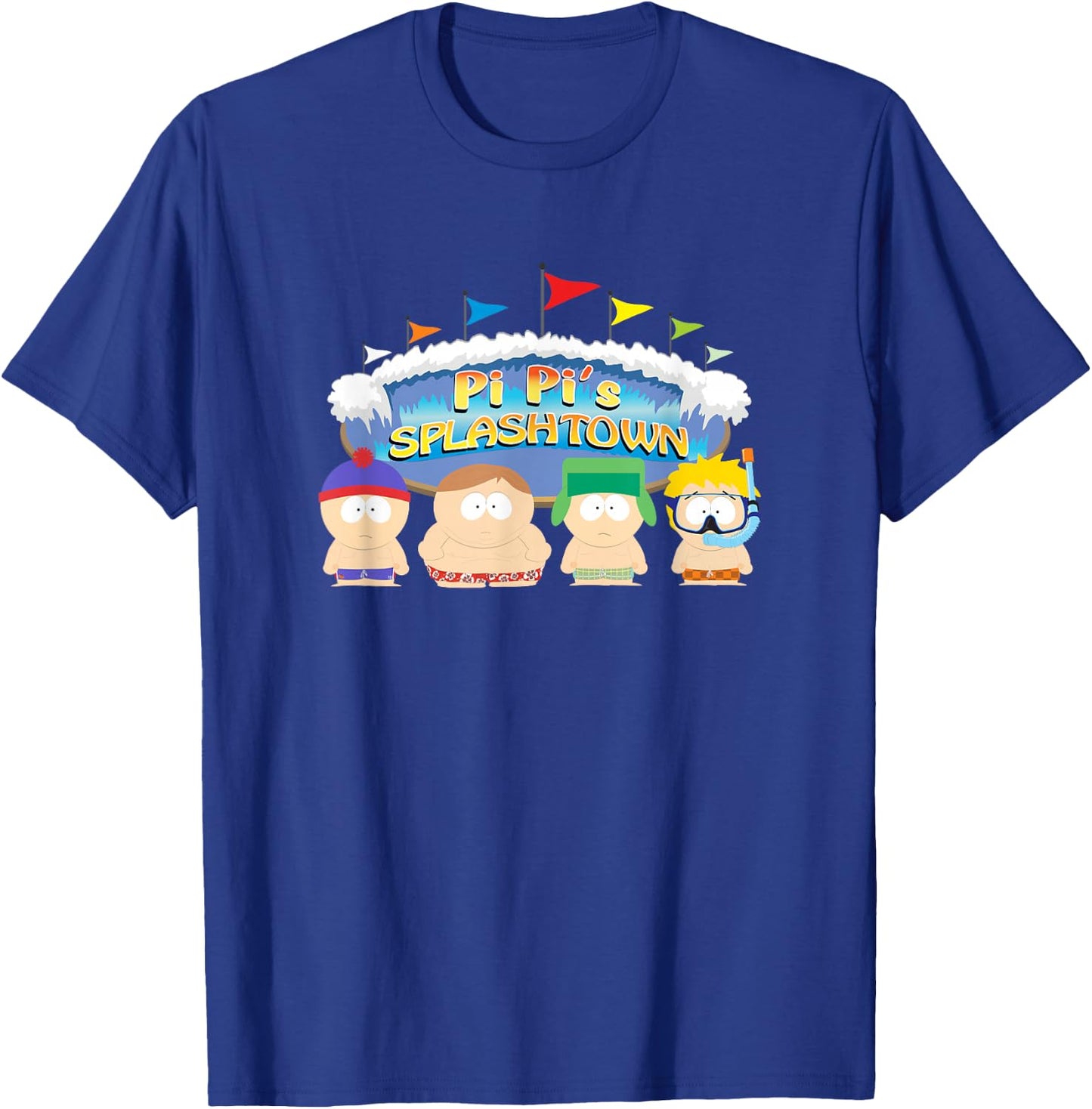 South Park PI PI'S SPLASHTOWN T-Shirt - T-Shirt | Royal