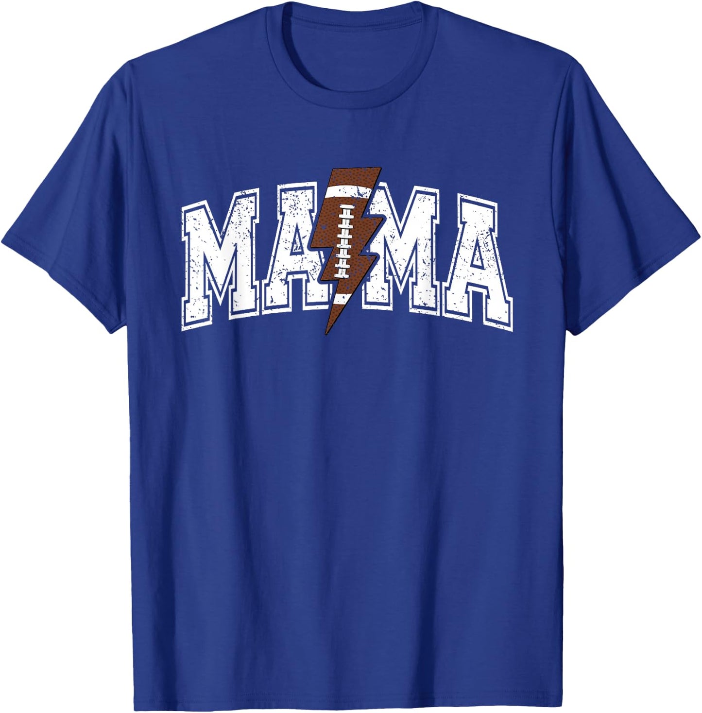 Football Mom Lightning Bolt Mothers Day Football Mama T-Shirt - T-Shirt | Royal