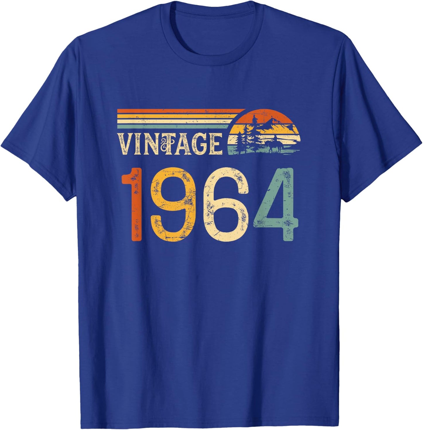 Vintage Made in 1964 - 61st Birthday 61 years old Men Women T-Shirt - T-Shirt | Royal