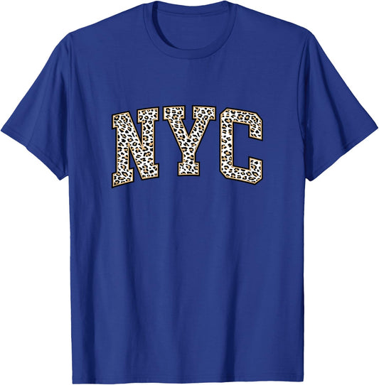 New York City | Stylish Leopard Print NYC T-Shirt - T-Shirt | Royal