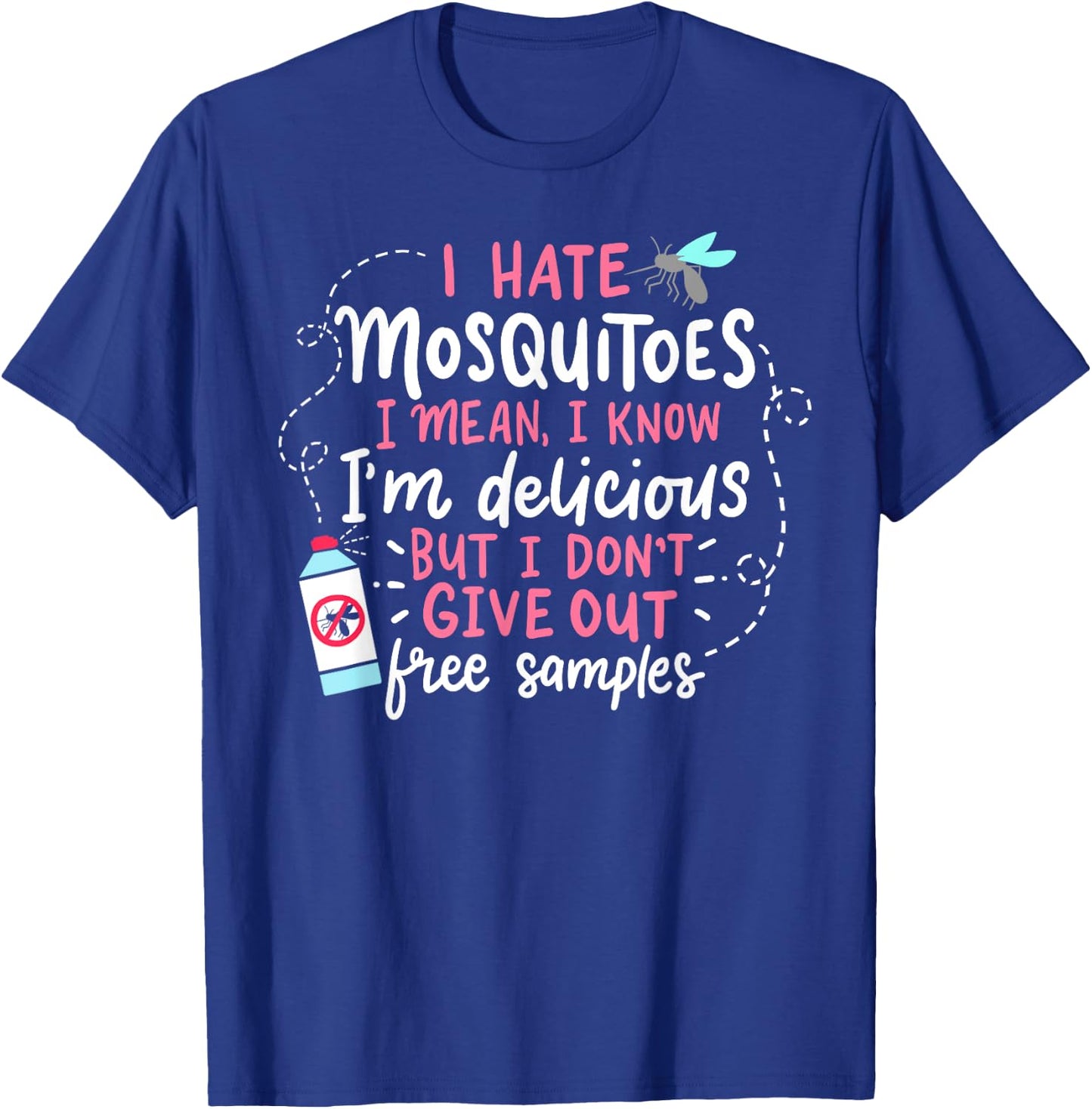 Funny Mosquito Gifts And Gardener Designs Black Mosquito Haters Gift Funny Mosquito T-Shirt - T-Shirt | Royal